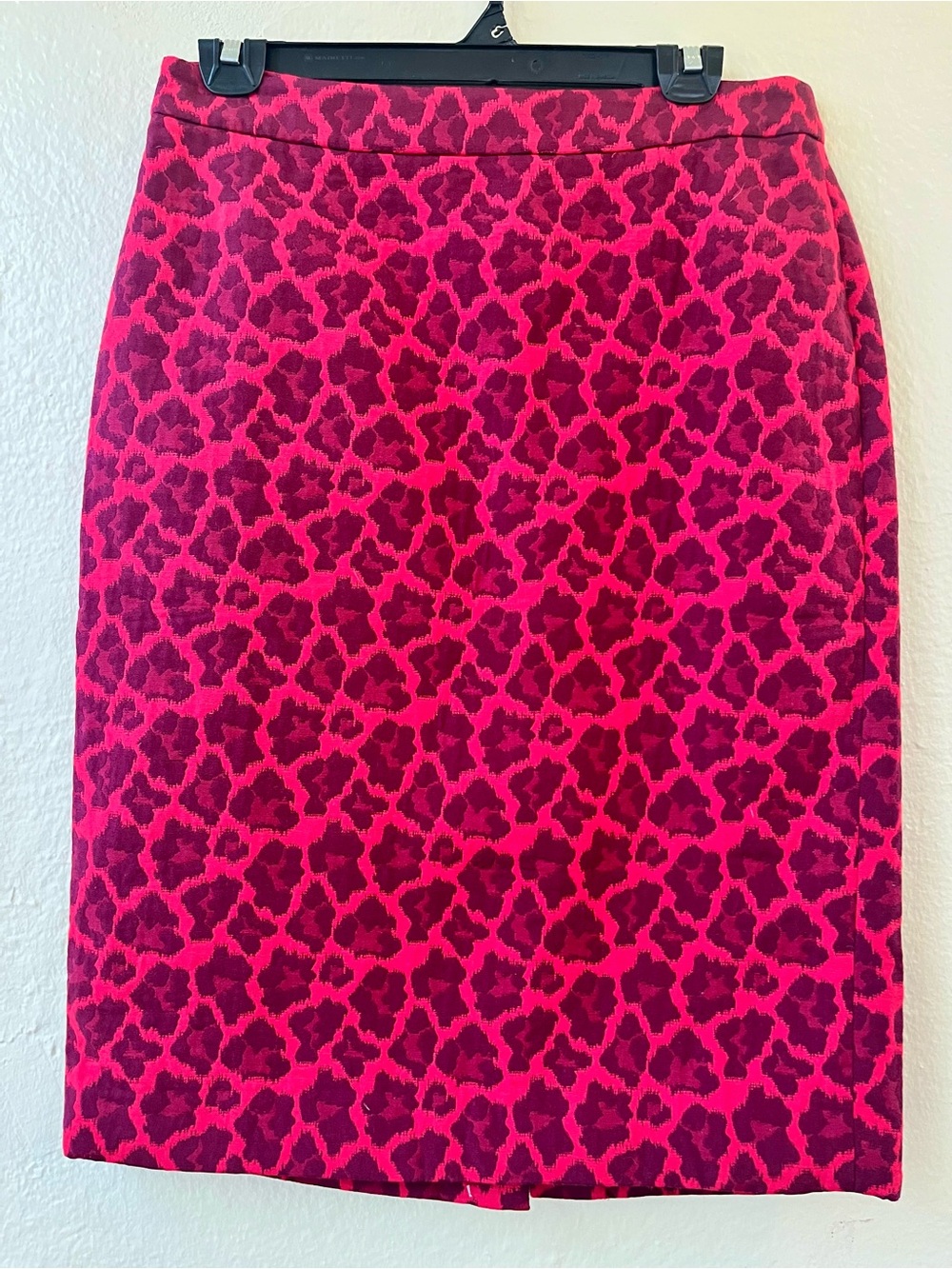 Talbots Pink and Magenta Animal-Print Pencil Skirt